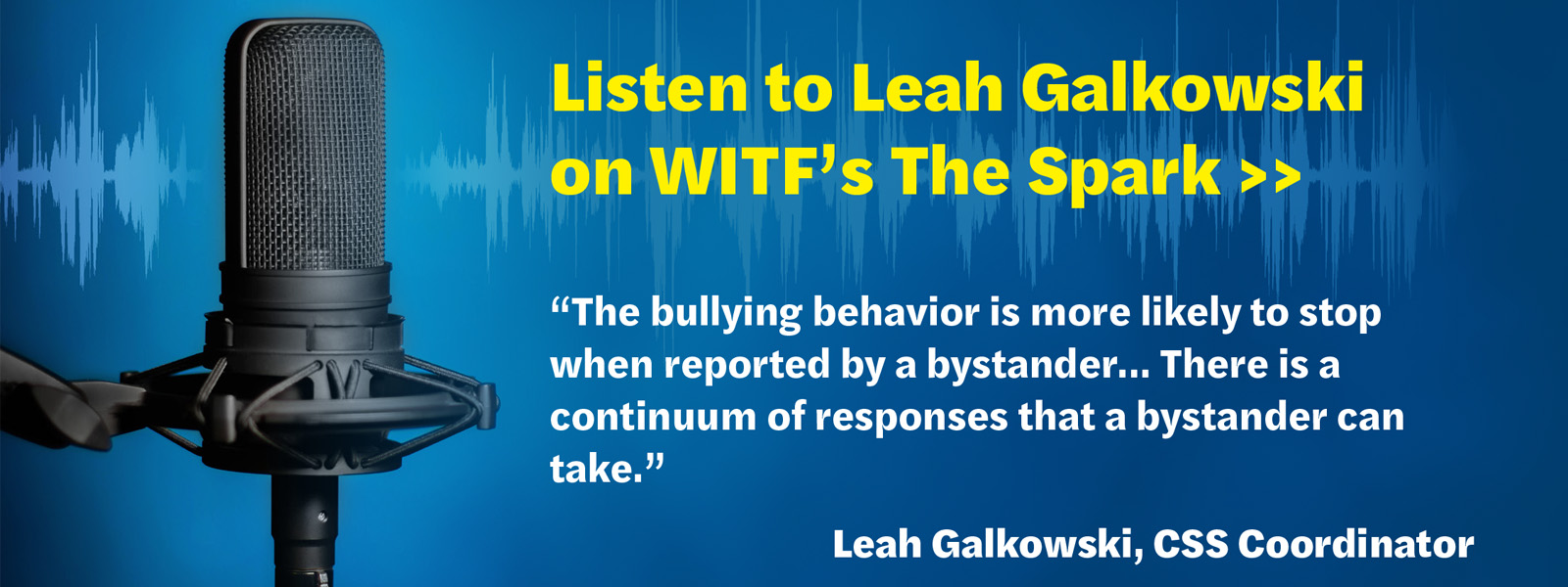 Listen to Leah Galkowski on WITF's The Spark