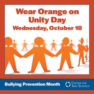 Bullying-Prevention-Month-Unity-Day Wear Orange on Unity Day, October 18.